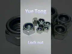 M3-M48 Din 985 Hex Head Nuts Nylon Lock Zinc Plating With Blue / White