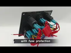 Панель переключателя для банды 10 USB Fast Dual Charger Socket Panel с легким многофункциональным переключателем для лодок Панель переключателя Marine Power System video