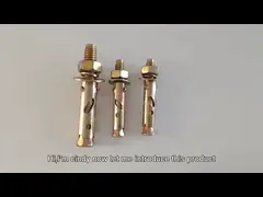 yellow /white zinc planted Anchor Bolt Antiskid Shark Fin Type M6 zinc planted finished video