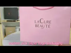 Glossy Lamination Coated Paper Bags Packaging Cosmetic With Handle