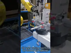 3D лазерная режущая машина для труб, арковой резки и резки отверстий специальных металлических труб video