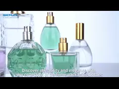 Уникальная стеклянная косметическая упаковка цилиндр парфюмерная бутылка с золотой распылительной головкой video