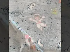 Ткань 150D 350gsm ватки фланели 100% полиэстер для одеяла постельных принадлежностей теплого video