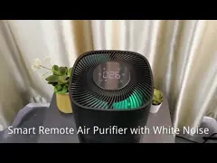 Очиститель воздуха WiFi для рабочего стола HEPA с светодиодным трехцветным светом video