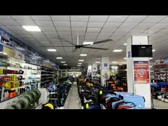 потолочные вентиляторы 4.3m 0.7kw беззубчатые HVLS высокообъемные низкоскоростные жилые video