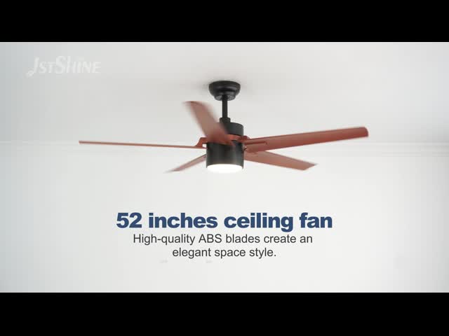 DC Motor Dimmable LED Ceiling Fan Downrod 6 Speed Lower Noise video