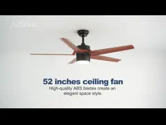 DC Motor Dimmable LED Ceiling Fan Downrod 6 Speed Lower Noise video