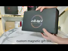 Перерабатываемая черная магнитная коробка для подарков для ногтевых лаков video
