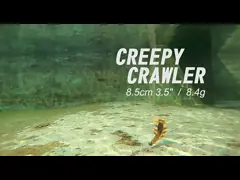 Ужасный ползучий мягкий рыбацкий приманка резиновый креветка приманка ПВХ пресноводный ваблер бас приманки video