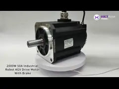 Промышленный робот 2000 Вт 50 А AGV приводный двигатель с тормозом video