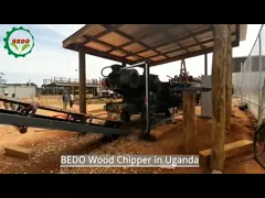 590rpm 3-5t/h Drum Wood Chipping Machine with 1 Year Warranty