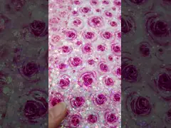 Color rosa 100% PU Impresión de cuero Gretel Rose Flower Imitación de cuero de poliuretano