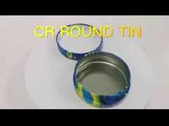 Коробки олова ребенка устойчивые камедеобразные круглые с упаковкой продуктов крышек CBD video