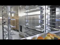 Окна из закаленного стекла Газовая ротационная печь Коммерческая комбинированная пекарня video