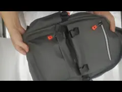 Черно-серый персонализированный рюкзак для ноутбука с множественным дизайном отсека video