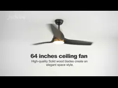 62 дюйма массивный деревянный потолочный вентилятор с затуманенным светодиодом черный современный двигатель DC video