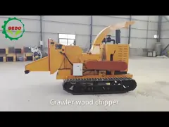 Crawler Wood Branch Wood Chipper Shredder Machine Diesel Engine 102HP