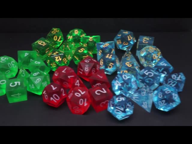 Multi -Color Resin material Dice Set#Rpg#Dnd#Coc Transparent video