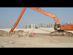 ZX870LC экскаватор с длинной протяженностью с 1.2cbm каменной ведро для тяжелых условий работы video