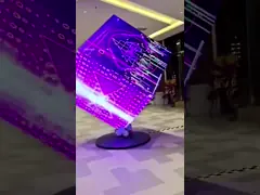 RoHS Custom LED Screen Full Color Hexagon Cylinder Pie Screen Легко устанавливать / обслуживать video