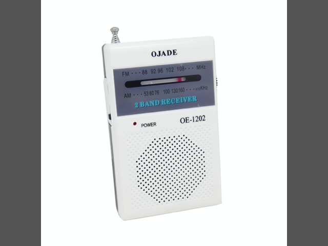 ABS Battery Powered Portable FM Radio 100g Size AM With Earphone Jack