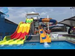 China Amusement Kid Water Park Equipment Children Playing Slides Set supplier