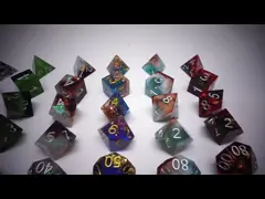 Цифровой набор костей из зеленой смолы многогранный планшетный игровой набор костей#rpg#dnd#coc video