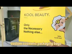 Мэт Ламинация Желтая бумажная упаковка мешки Квадратная форма video