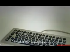 Клавиатура компьютера изрезанного водоустойчивого рабочего стола подсвеченная промышленная с увеличенным кабелем video