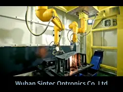 3D лазерная режущая машина, используемая для резки краев и отверстий различных листовых металлических протяжных деталей и покрывающих частей video