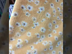 Маргаритка меха кролика Faux картины 480gsm материальная напечатанная для сумки video