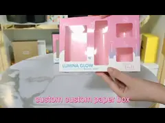 ПВХ окно косметическая бумага коробка комплекта для ухода за кожей упаковка с пластиковой вставкой video