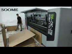 Машина для скрещивания тонкого лезвия с свинцовым кормильцем для изготовления волнистых коробок video