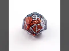 Grey foil gold natural resin multi -faceted desktop game Dice Border Gate