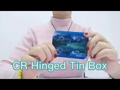 Коробка олова ребенка устойчивая в случай олова металла Прикреплять на петлях-крышки CR Vapes video