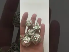 Christmas Hollow Multi Noodle Metal Dice Digital DND Dragon And Dungeon TRPG Multi -Faceted