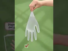 Латекса перчаток PVC домочадца перчатки медицинского прозрачного устранимого свободные video