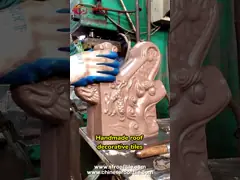 Естественное устойчивое конкретное Ридж кроет декоративный угол черепицей 300mm video