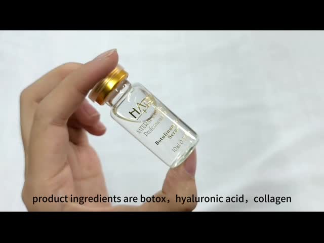 Гладкие морщины Укрепление кожи Ботулинический токсин Сыворотка для всех типов кожи Сыворотка видео