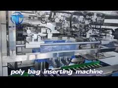 Automated poly Bag Insertion Machine Custom Plastic Bagging Machine