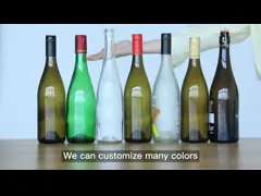 Круглое пустое виски водка стекло 500 мл 750 мл прозрачное замороженное стекло бутылки для вина бутылка для льда бутылка для вина бутылка для ликера video