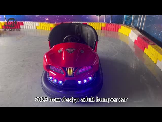 Indoor Adult Bumper Car Red Blue Gold Silver Kiddie Rides Electric Bumper Car