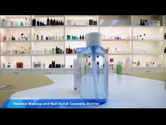 Бутылки 250ML 500ML круглого плеча ясные пластиковые косметические для очищая воды video