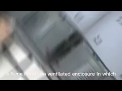 Химически устойчивые лабораторные дымовые капоты Белые дымовые капоты - Эффективная система фильтрации активированного углерода / HEPA video