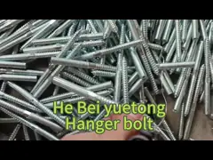 M6*60 M10*200 Carbon Steel Hanger Bolt Wood To Metal Dowels Double Ended Furniture Fixing