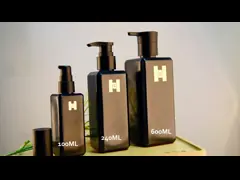 Портативные пустые пластиковые бутылки шампуня придают квадратную форму формируют бутылки лосьона 8 OZ video