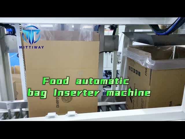 Food packaging high speed bag inserter machine