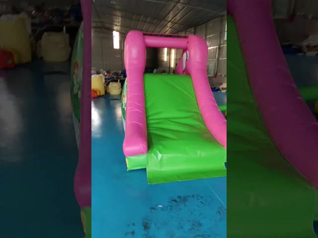 エレファントテーマ 3.5x1.8x2.5m 充気式水スライド デジタル印刷 水上ジャンプハウス スライド付き