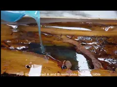 5 см Ультра низкая вязкость глубокое литье эпоксидной смолы речной стол Долгое время работы video