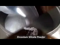 Керамическое огнеупорное стекло сырье промышленного класса цирконий силикатный порошок video